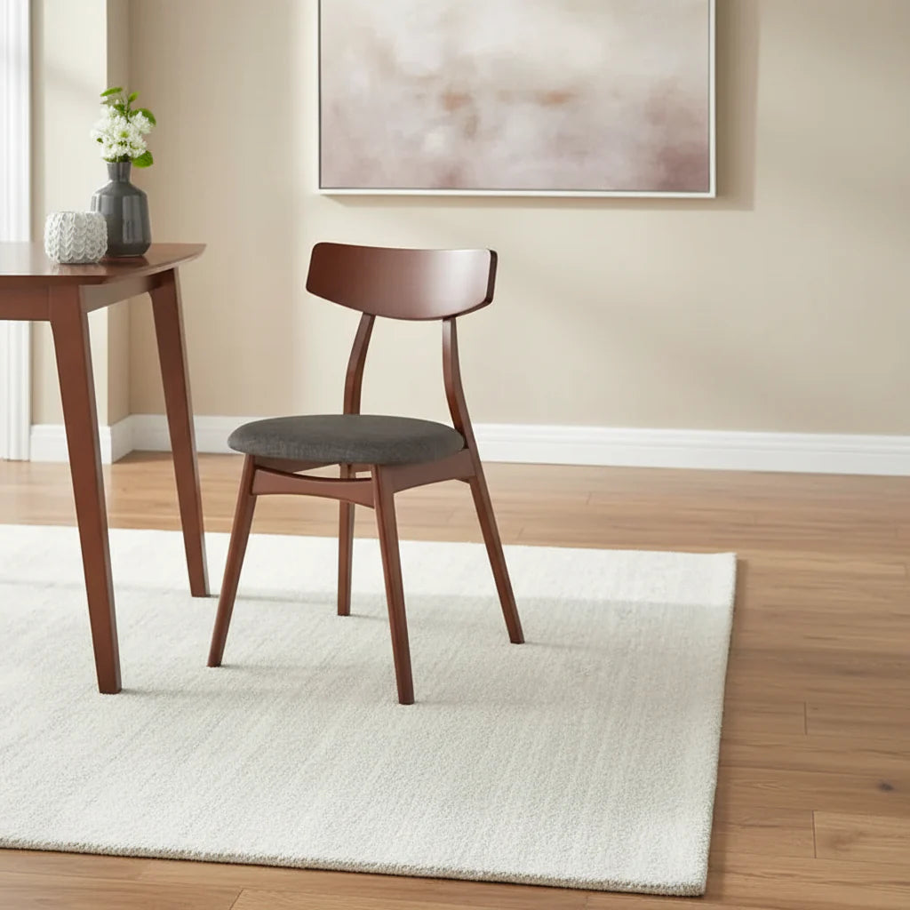 Set of 2 Cadiz Dining Chairs in Solid Beechwood by Simple Living