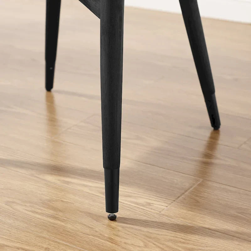 Set of 2 Mid-Century Solid Wood Accent Dining Chairs by Art Leon