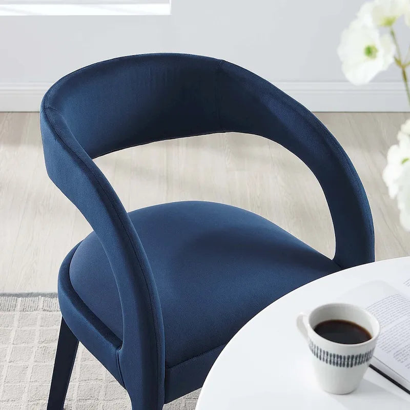 Set of Two Pinnacle Performance Velvet Dining Chairs