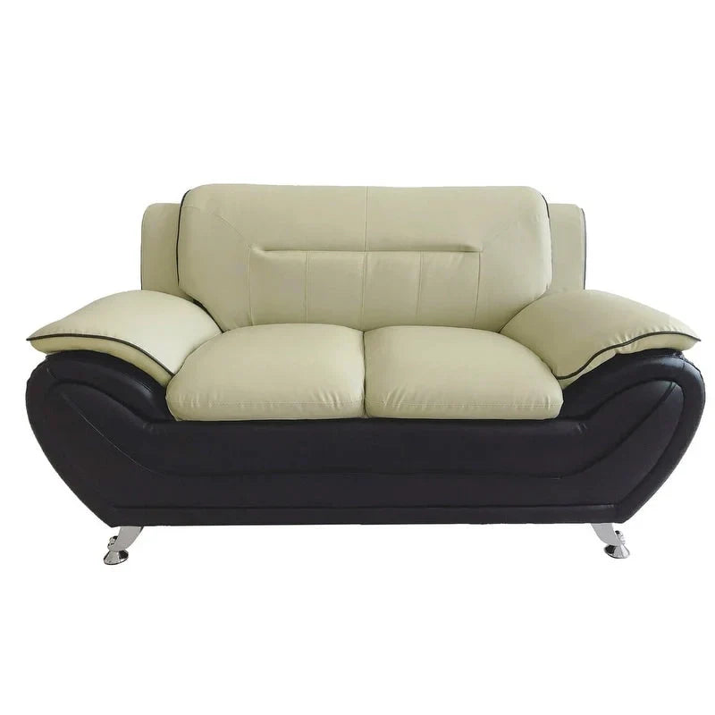 Michael Segura Upholstered Loveseat in Bonded Leather