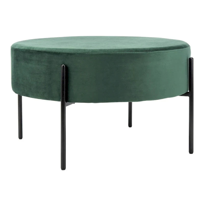 SAFAVIEH Shianne Round Velvet Cocktail Ottoman Table