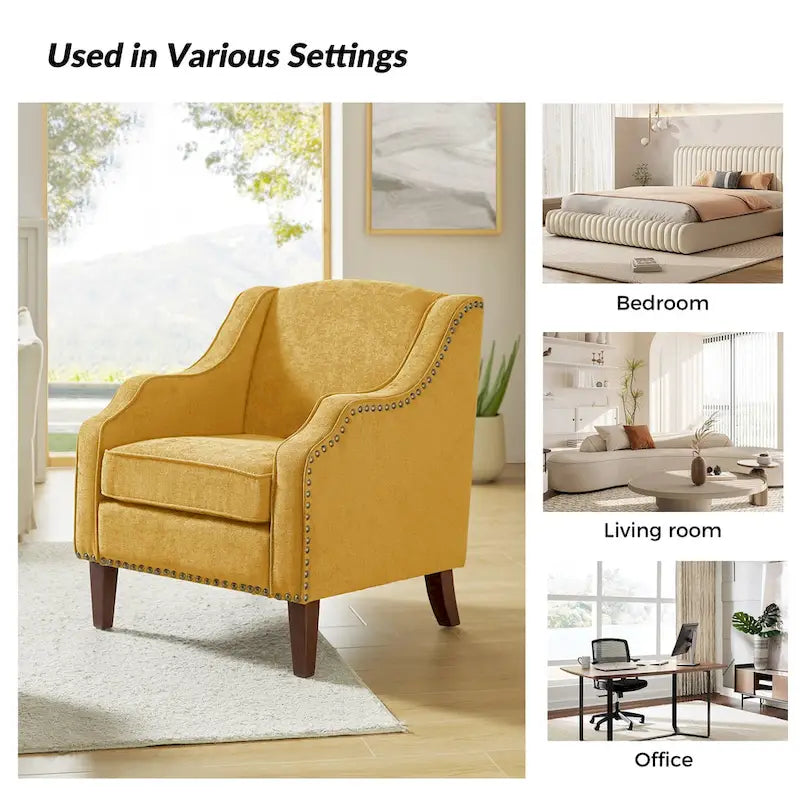 Set of 2 Lucretius Armchairs with Nailhead Trim by HULALA HOME