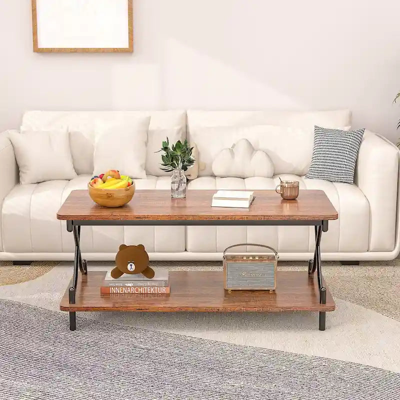 Javlergo Contemporary 3-Piece Living Room Coffee Table Set: Includes Wood Coffee Table and Two End Tables