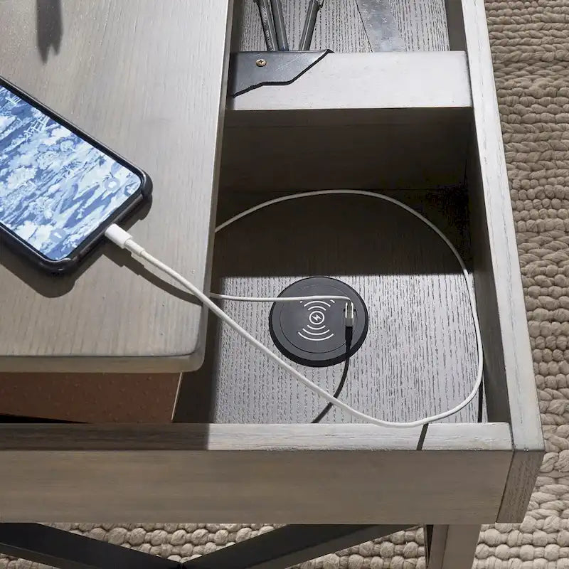 iNSPIRE Q Modern Murali Lift-Top Desk with Integrated Charging Station