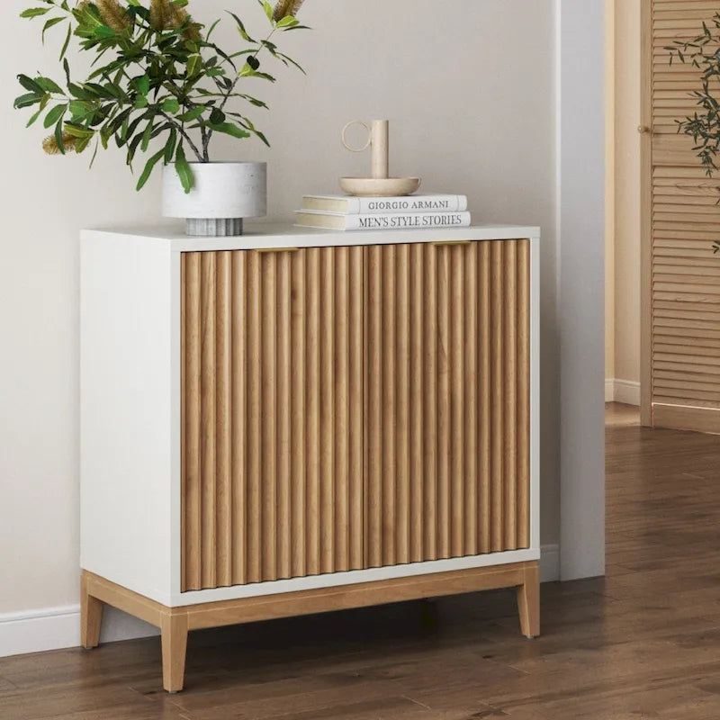 Jasper Contemporary Sideboard - Kitchen Storage Cabinet with Elegant Fluted Doors