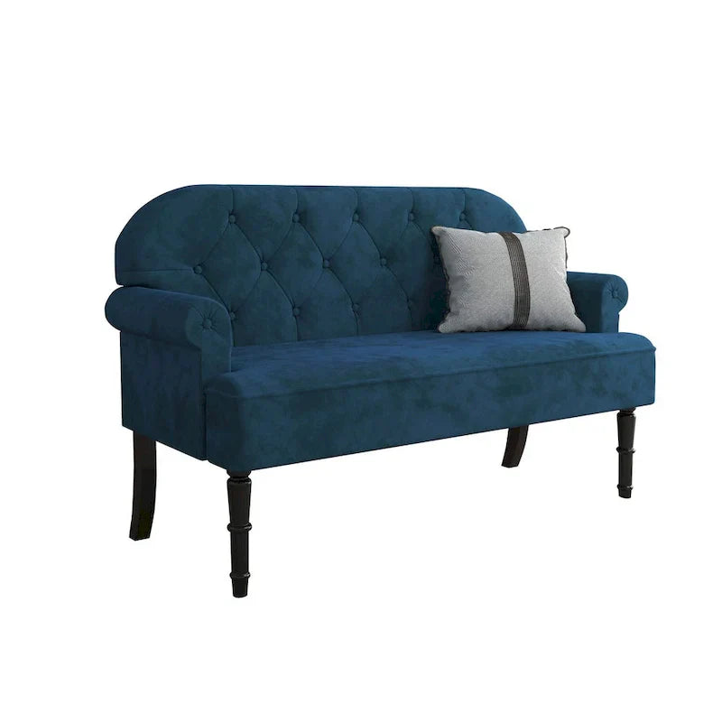 Margherita Upholstered Rolled Arm Loveseat