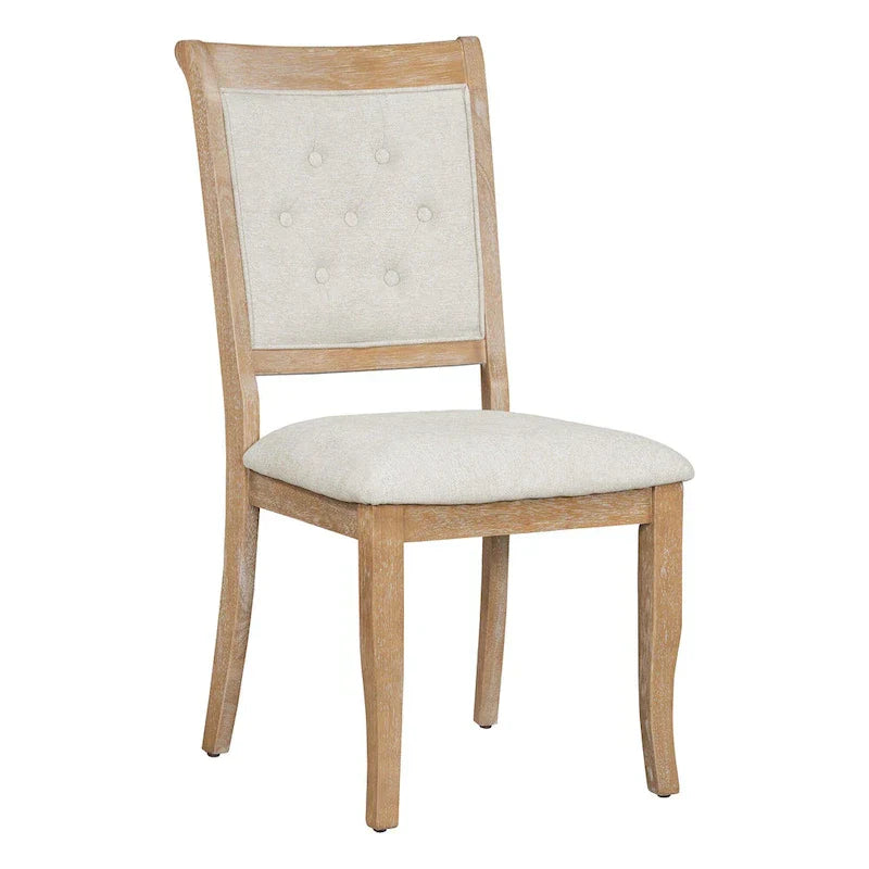 GDFStudio Lak Retro 5-Piece Dining Set with Upholstered Chairs