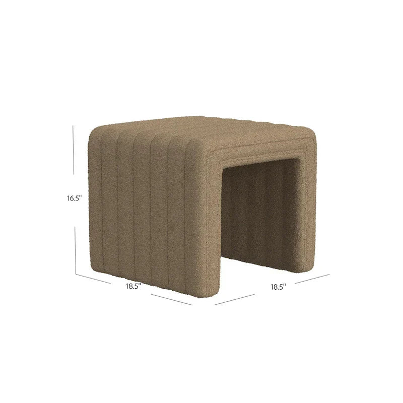 HomePop Contemporary Channel-Designed Ottoman