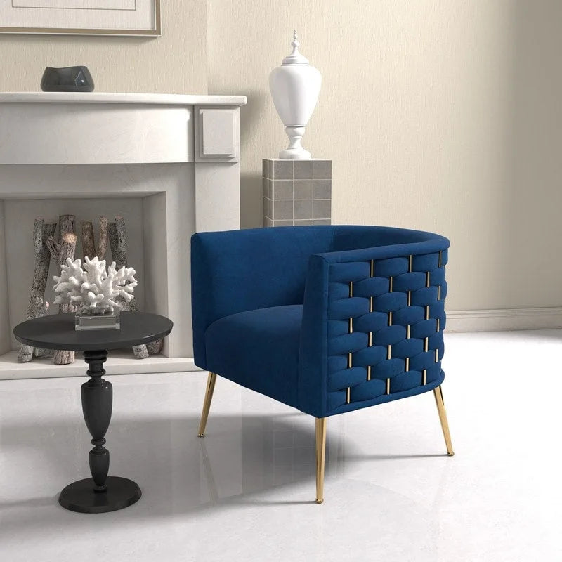 Set of 2 SEYNAR Mid-Century Modern Velvet Round Accent Chairs for Living Room