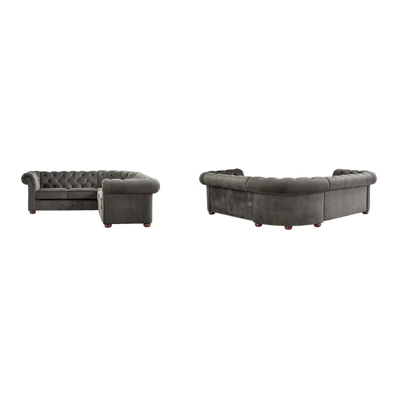Gdansk 5-Person L-Shaped Chesterfield Sectional Sofa