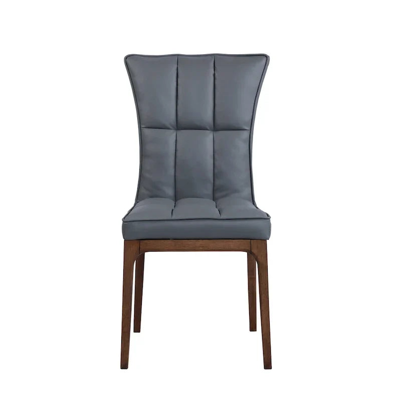 Set of 2 Contemporary Tufted Side Chairs with Sturdy Solid Wood Frame