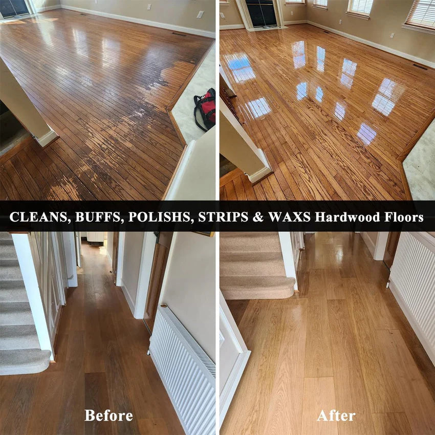 Commercial Floor Scrubber Machine with Brushes and Pads, Heavy Duty Floor Buffer Polisher and Cleaner- Deep Cleaning Tile and Grout, Hardwood Floors and Carpets without Getting on Hands and Knees