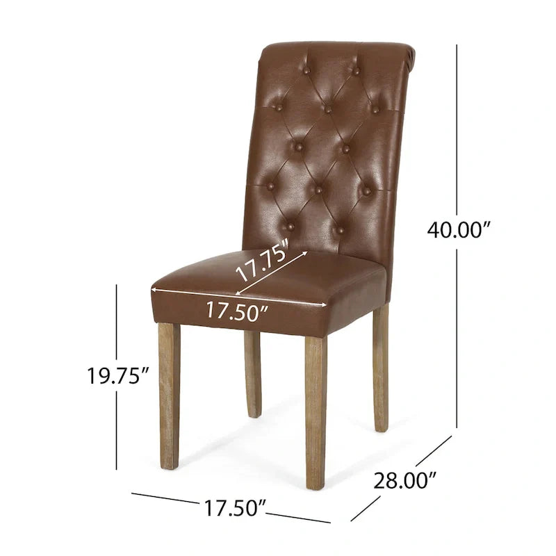 Set of 2 Aruda Upholstered Dining Chairs by Christopher Knight Home