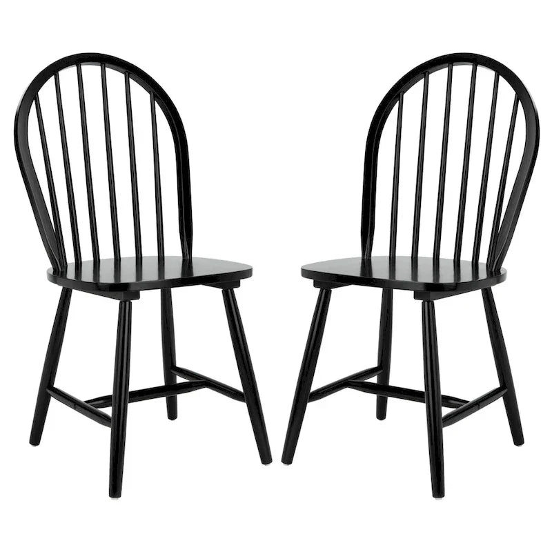 Set of 2 SAFAVIEH Delcie Oval Back Spindle Dining Chairs - Dimensions: 17.9" x 19.7" x 37"
