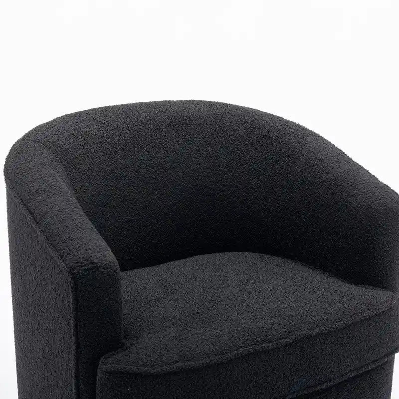 SEYNAR Contemporary Boucle Upholstered 360° Swivel Accent Chairs - Set of 2