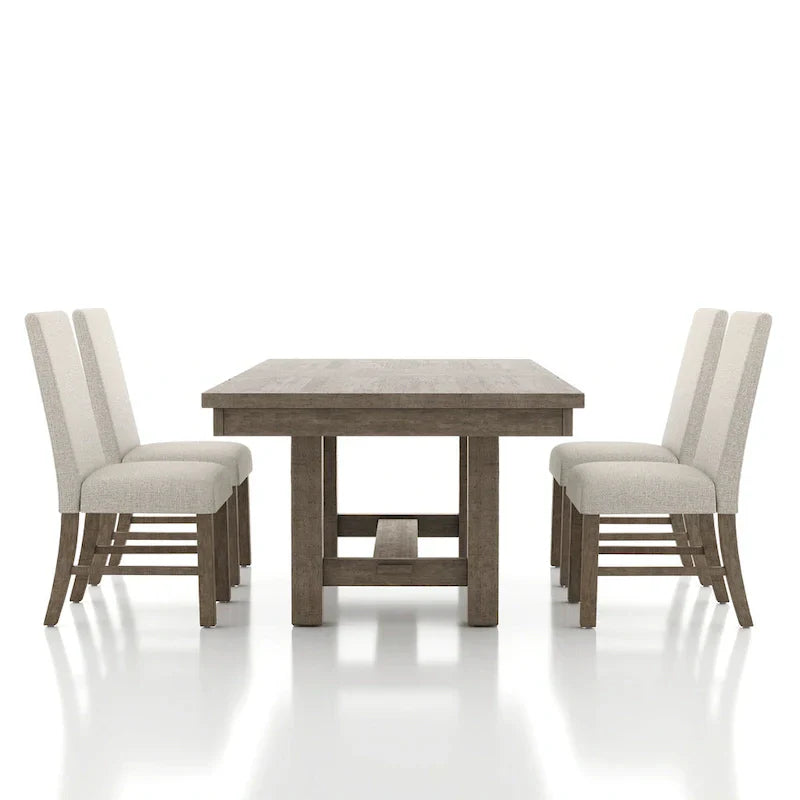 Jusk Rustic Grey Wood 5-Piece Dining Set by Furniture of America