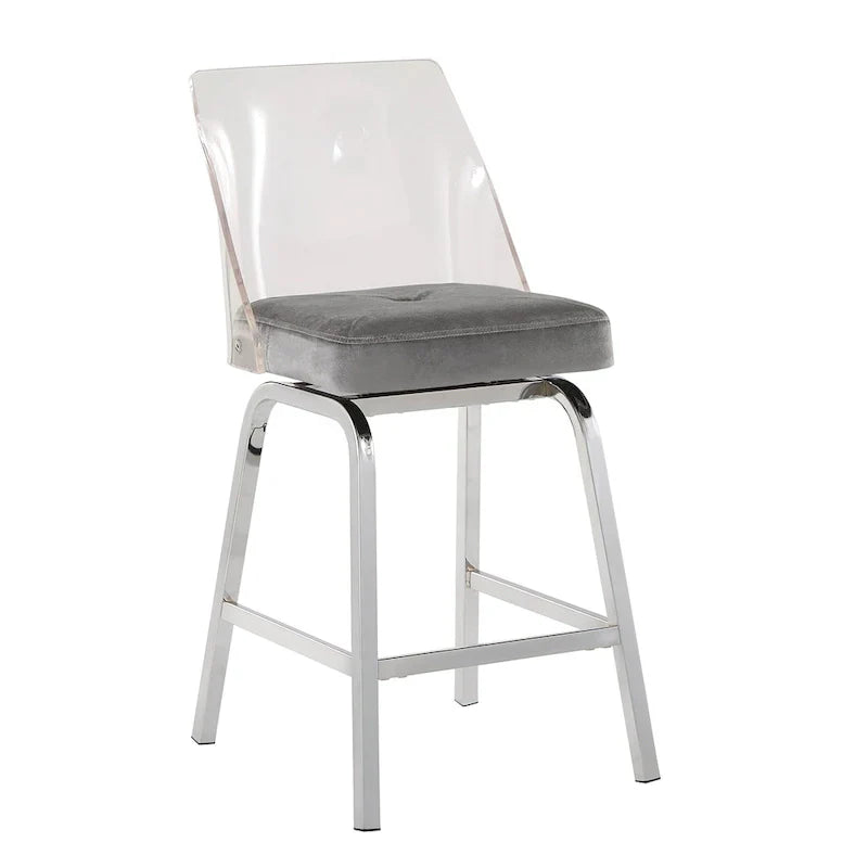 iNSPIRE Q Bold Lennox Velvet Counter Height Stools - Set of 2