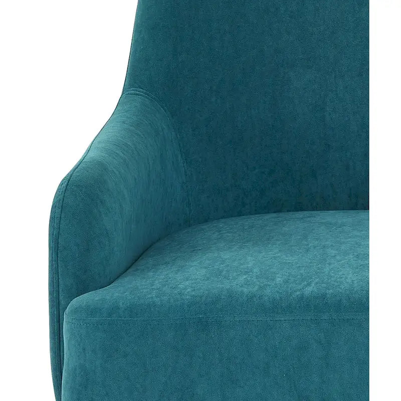 Mid-Century Velvet Accent Chair with Slope Arms