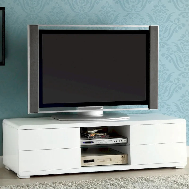 High Gloss Lacquer TV Stand with 4 Drawers
