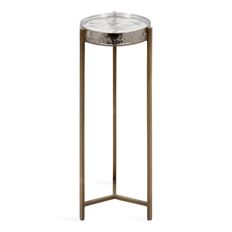 Kate and Laurel Aguilar Glamorous Drink Table - 9x9x23 Inches