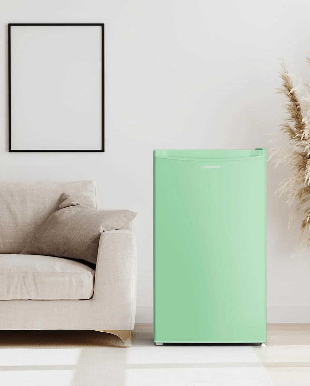 3.2 Cu.Ft Mini Fridge with Freezer �� Single Door Compact Refrigerator for Dorm, Bedroom, or Office �� Adjustable Thermostat, Black