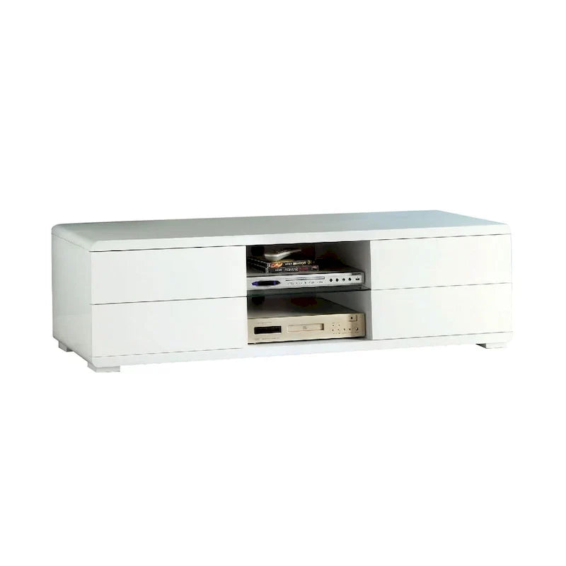 High Gloss Lacquer TV Stand with 4 Drawers