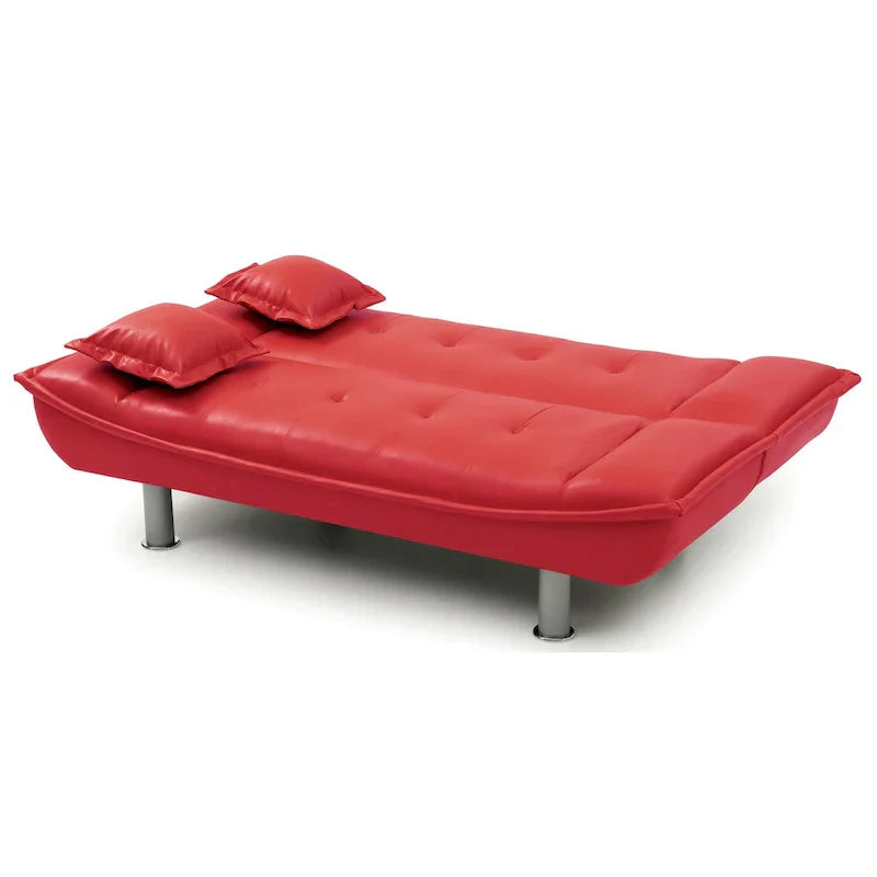Lionel Faux Leather Convertible Sofa