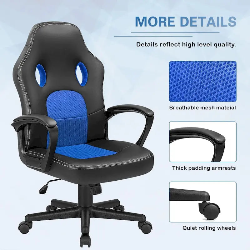 Homall Ergonomic High-Back Leather Gaming and Office Chair