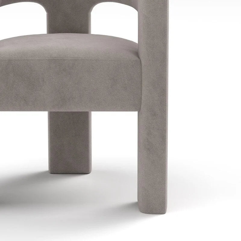 SEYNAR Contemporary Glam Velvet Dining Chair with Open-Back Design