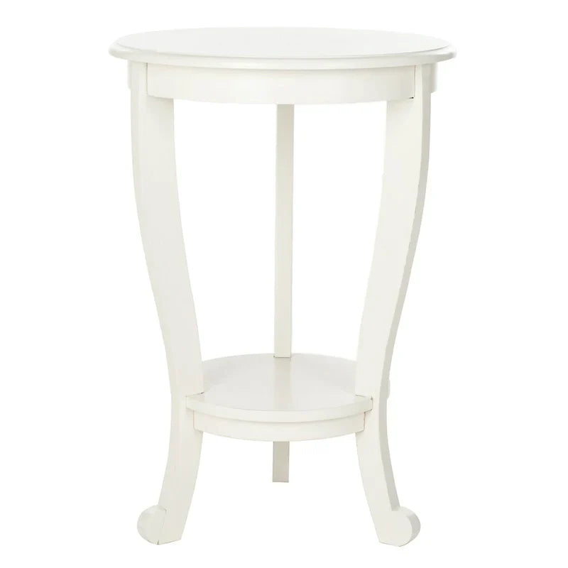 SAFAVIEH Carlotta Grey Pedestal Side Table - Dimensions: 18.1" W x 18.1" D x 26" H