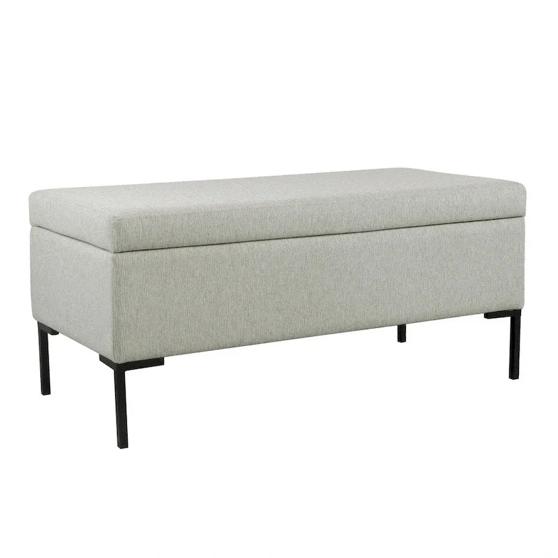 HomePop Metal-Leg Storage Bench