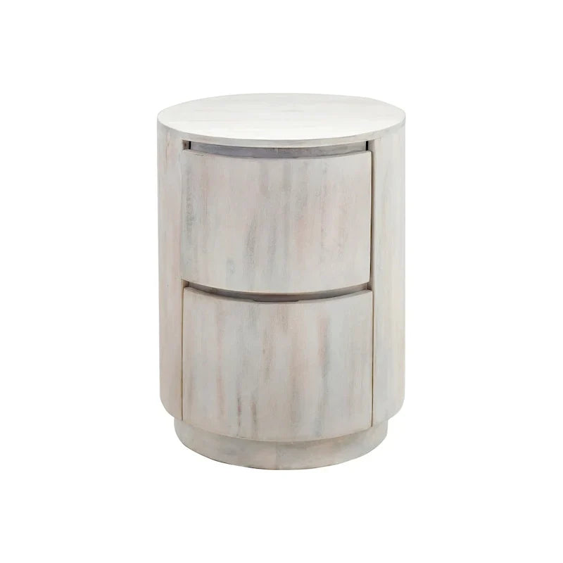Kingston 18-Inch Round Nightstand with 2 Drawers by Carolina Living