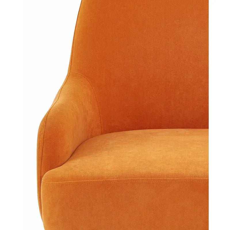 Mid-Century Velvet Accent Chair with Slope Arms