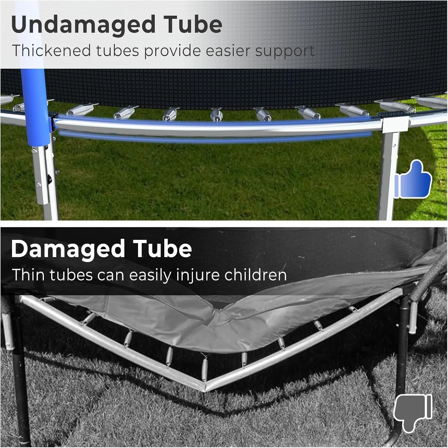 Upgraded 16Ft Trampoline with Basketball Hoop & Net