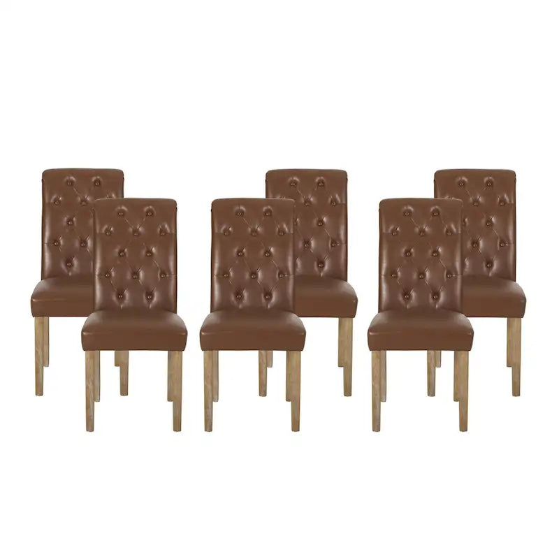 Set of 6 Aruda Upholstered Dining Chairs by Christopher Knight Home