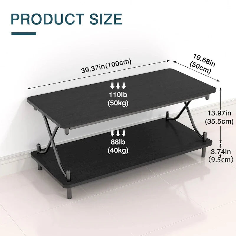 Javlergo Contemporary 3-Piece Living Room Coffee Table Set: Includes Wood Coffee Table and Two End Tables