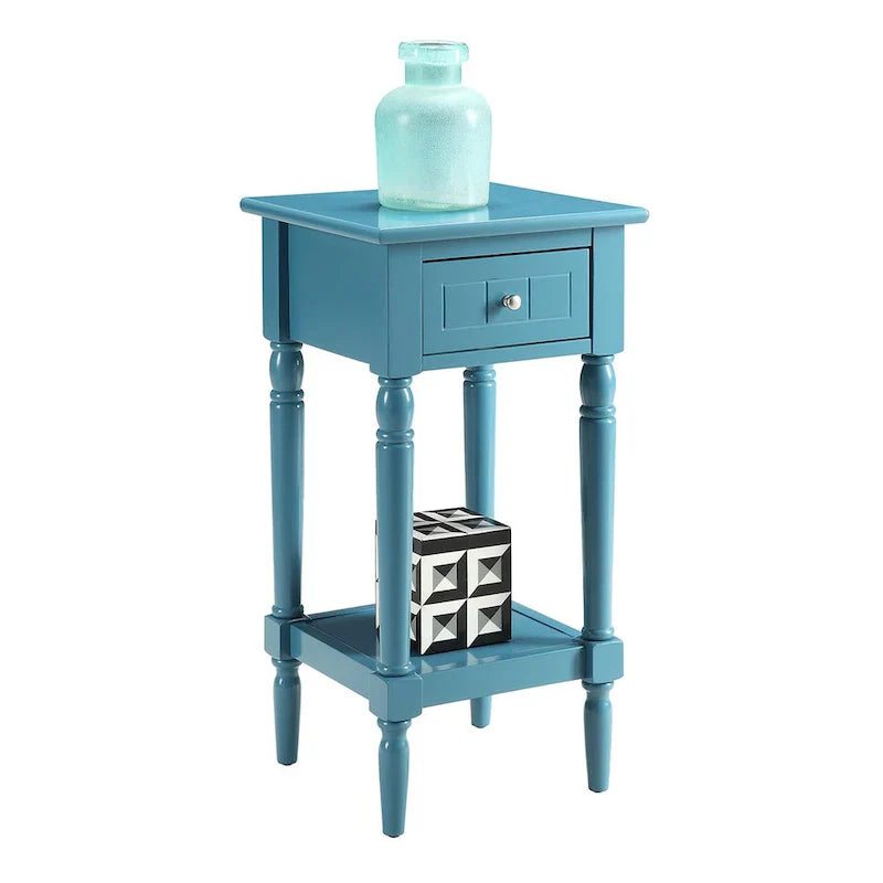 Khloe French Country Accent Table with Shelf and Drawer by Convenience Concepts