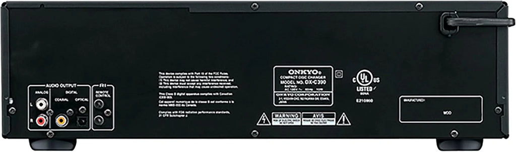 Onkyo DXC390 6-Disc CD Changer, Black