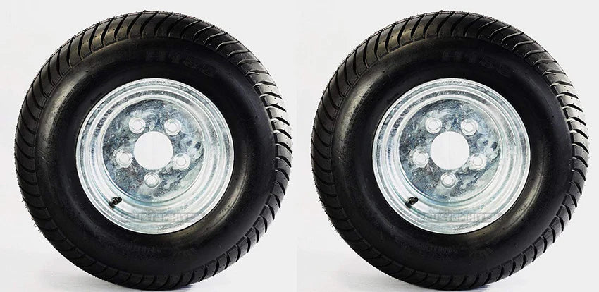 2-Pack Trailer Tire On Rim 20.5X8-10 205/65-10 20.5X8.0-10 5 Lug E Galvanized