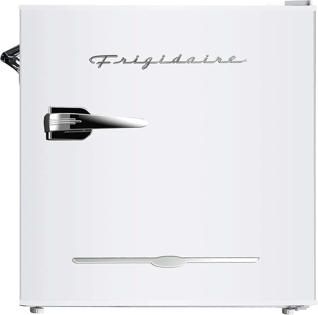 Frigidaire EFR176 Retro Compact Fridge with Chiller Mini Refrigerator with Built-in Bottle Opener for Office, Bedroom, Dorm Room or Cabin, 1.6 cu ft 16" D x 18" W x 18.5" H, Moonlight