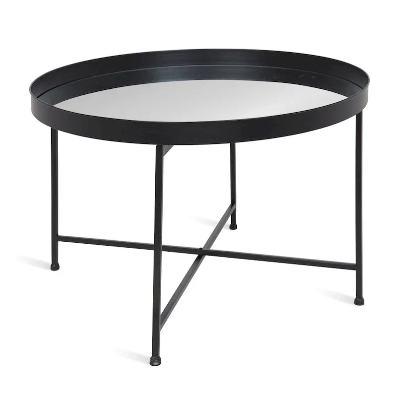 Kate and Laurel Celia 28.25-Inch Round Metal Coffee Table