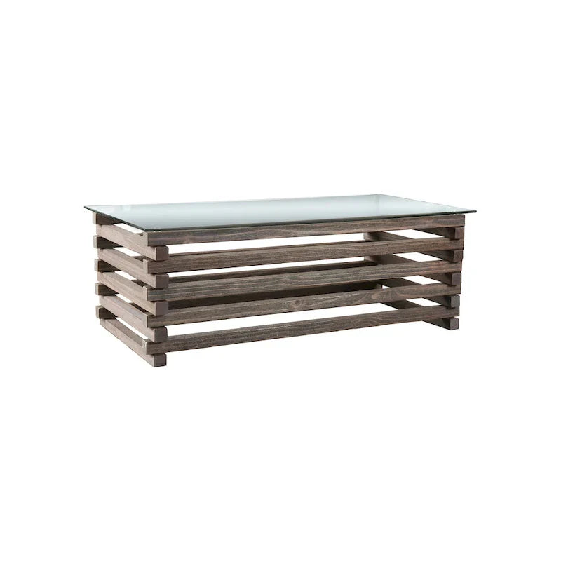 Lown 48-Inch Contemporary Grey Solid Wood Coffee Table by Furniture of America