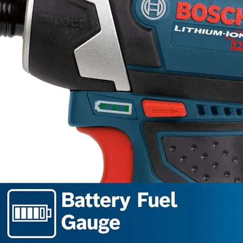 BOSCH CLPK22-120 12V Max Cordless 2-Tool 3/8 in. Drill/Driver and 1/4 in. Impact Driver Combo Kit with 2 Batteries, Charger and Case,Blue