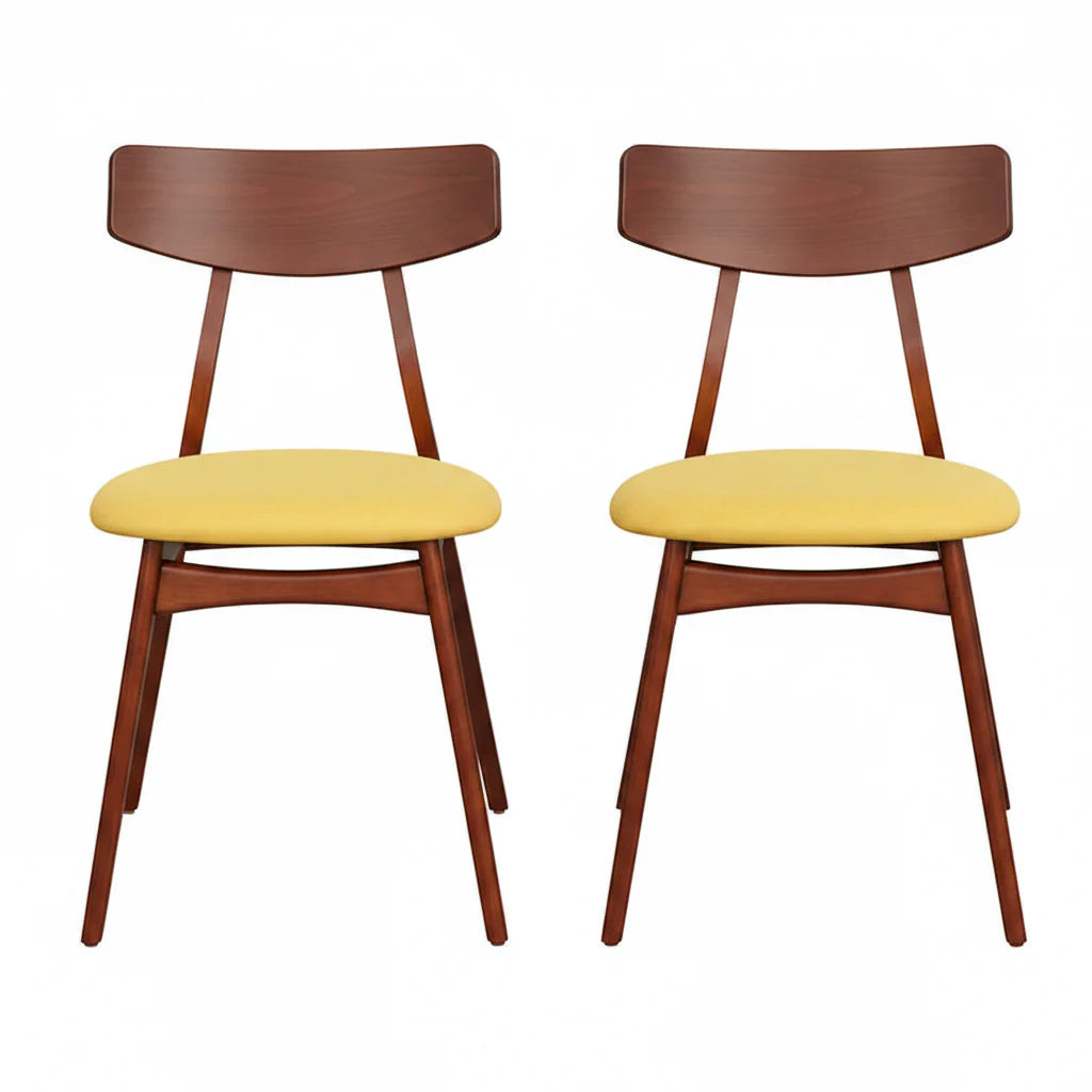 Set of 2 Cadiz Dining Chairs in Solid Beechwood by Simple Living