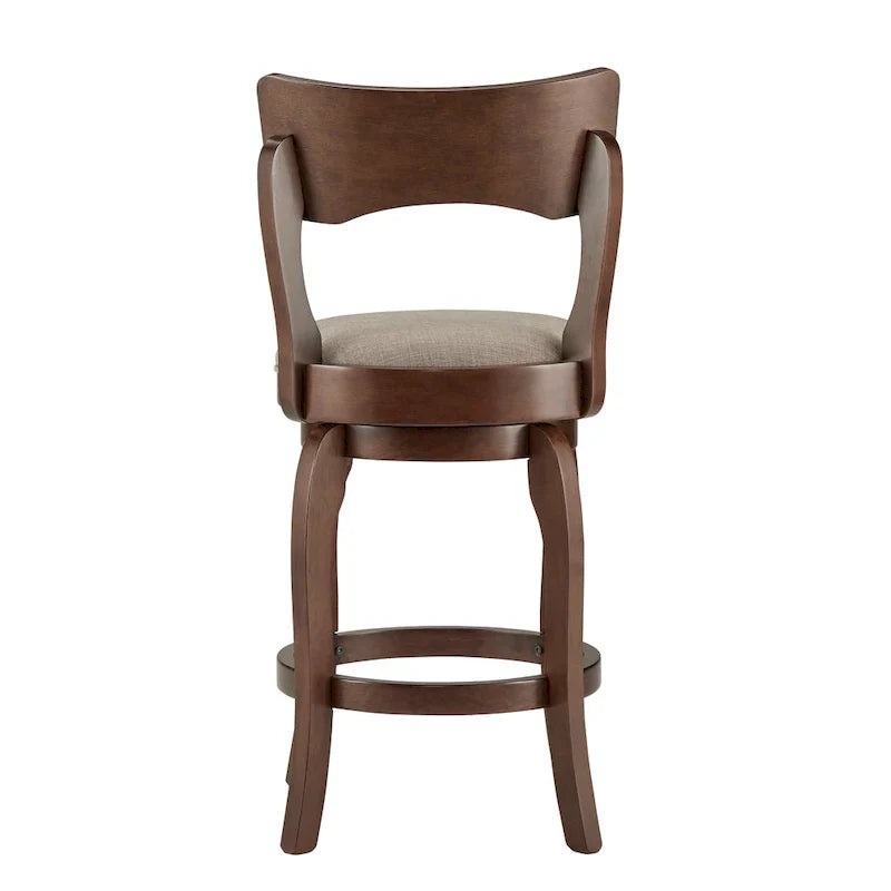Lyla 24-Inch Brown Swivel Counter Stool by iNSPIRE Q Classic