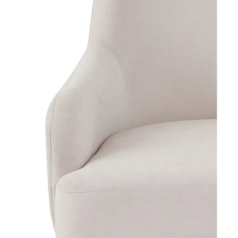 Mid-Century Velvet Accent Chair with Slope Arms