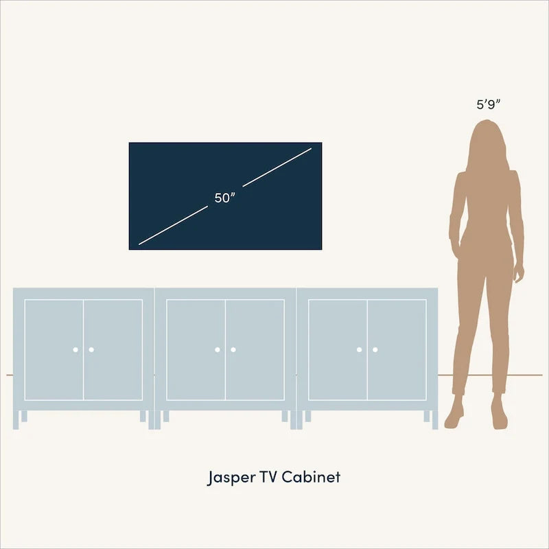 Jasper Contemporary Sideboard - Kitchen Storage Cabinet with Elegant Fluted Doors