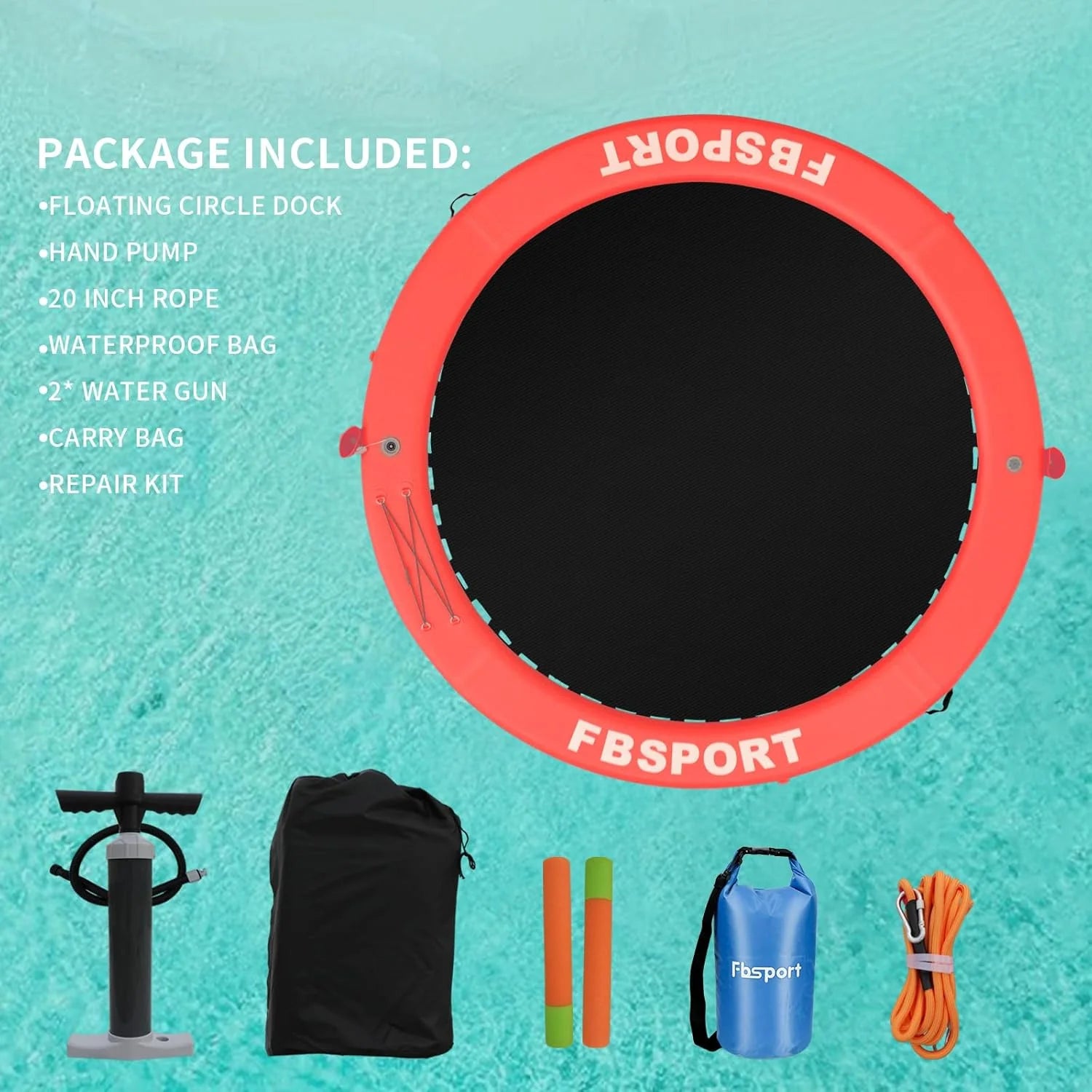 Inflatable Dock Floating Platform 8ft Inflatable Water Hammock Floating Deck for Lake W/Cupholder Round Floating Ring Float Ring Pool Float Raft Lounger Island Platform Pad