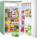 Upstreman 3.2 Cu.Ft Mini Fridge with Freezer, Single Door Mini Fridge, Dorm Fridge, Adjustable Thermostat, Mini Refrigerator for Bedroom, Office, Dorm, Black-BR321