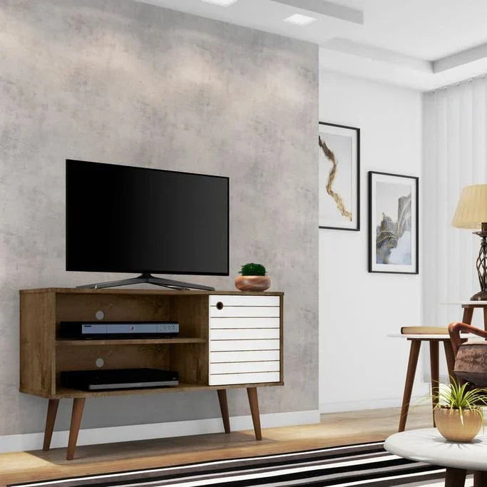 Mid-Century Modern Liberty Dual-Shelf TV Console